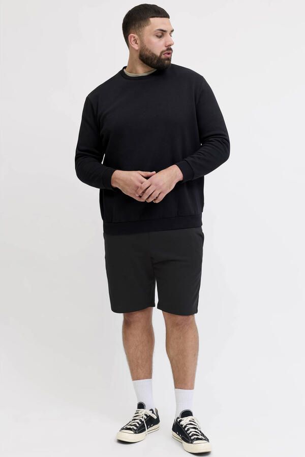 JACK & JONES PLUS SIZE JPSTGORDON regular waist sweatshort donkerblauw - Foto 3
