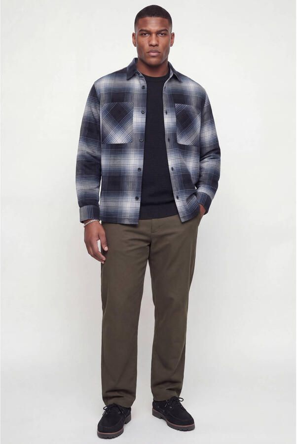 JACK & JONES PLUS SIZE katoenen regular fit gebreide trui zwart