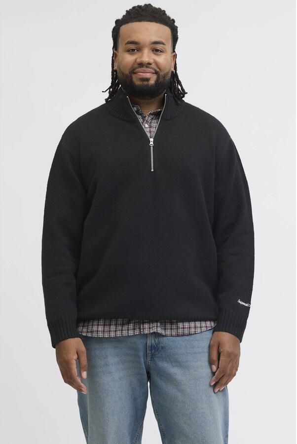 Jack & Jones PlusSize Schipperstrui JORNORREBRO KNIT HALF ZIP PLS