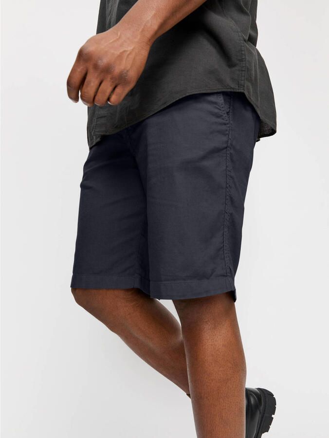 JACK & JONES PLUS SIZE linnen loose fit short donkerblauw - Foto 2