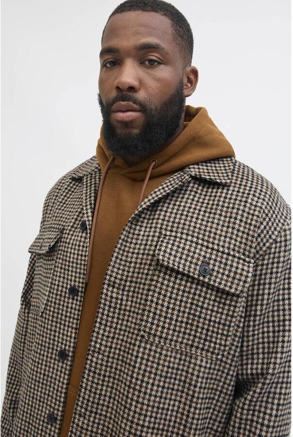 Jack & Jones PlusSize Overhemd met lange mouwen JJEBRADLEY OLLIE OVERSHIRT LS NOOS PLS