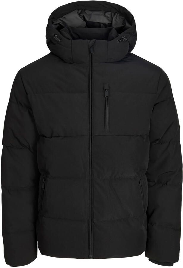 JACK & JONES PLUS SIZE quilted winterpufferjas zwart
