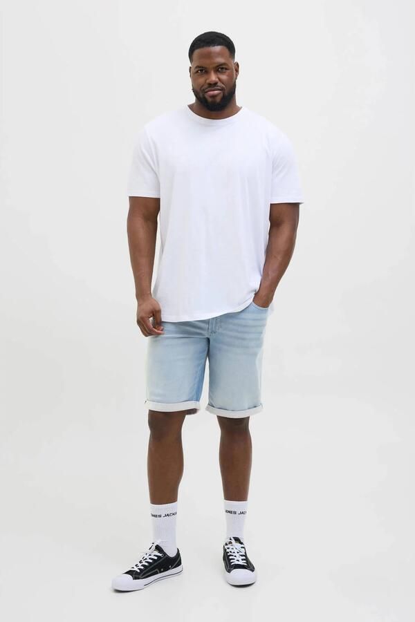 JACK & JONES PLUS SIZE regular denim short light blue denim - Foto 3