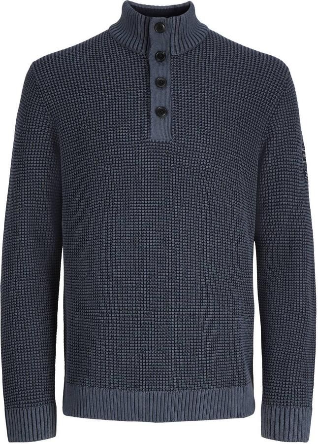 JACK & JONES PLUS SIZE regular fit gebreide trui blauw