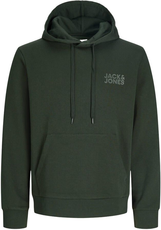 JACK & JONES PLUS SIZE regular fit hoodie donkergroen