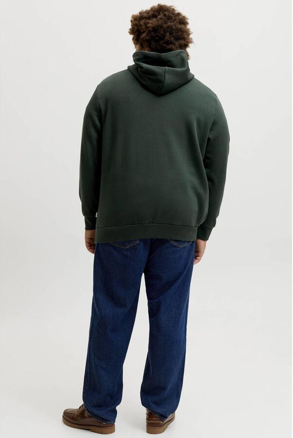 JACK & JONES PLUS SIZE regular fit hoodie met print donkergroen - Foto 3