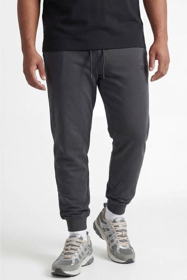 JACK & JONES PLUS SIZE regular fit joggingbroek asfalt