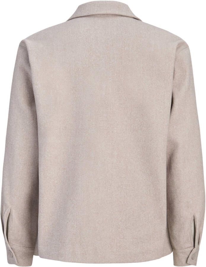 JACK & JONES PLUS SIZE regular fit overshirt oatmeal