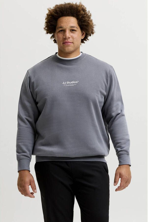 JACK & JONES PLUS SIZE regular fit sweater met logo turbulence