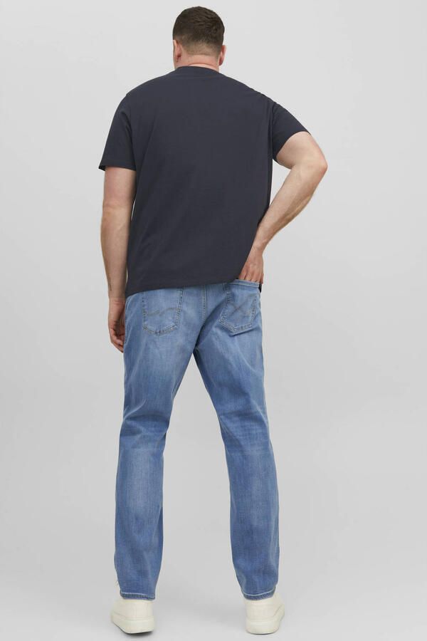 JACK & JONES PLUS SIZE oversized T-shirt JJESTAR Plus Size met logo donkerblauw - Foto 2