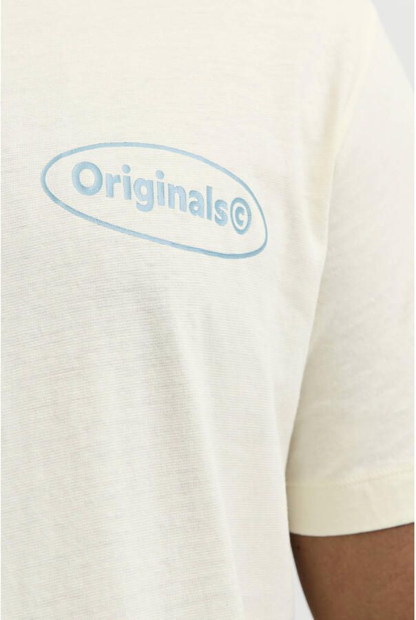 JACK & JONES PLUS SIZE regular fit T-shirt met backprint antiek wit - Foto 2