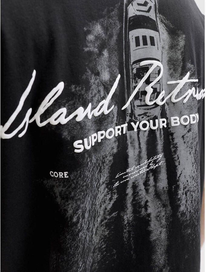 JACK & JONES PLUS SIZE regular fit T-shirt met backprint zwart - Foto 2