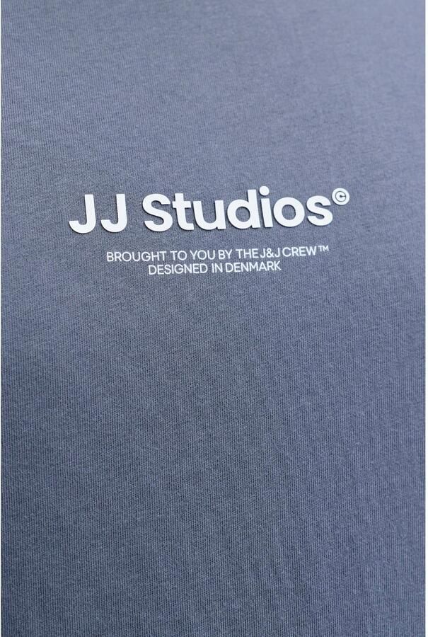 JACK & JONES PLUS SIZE regular fit T-shirt met logo grijsblauw - Foto 2