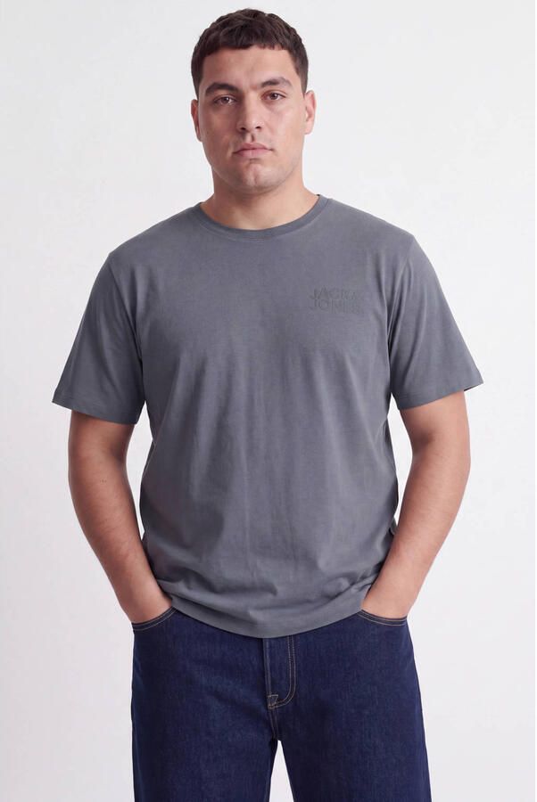 JACK & JONES PLUS SIZE regular fit T-shirt met logo turbulence