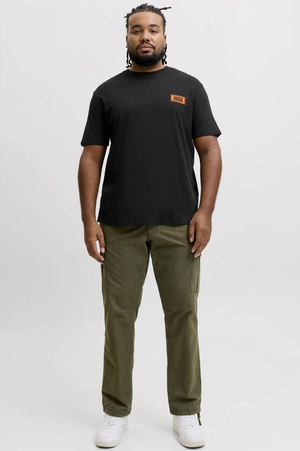 JACK & JONES PLUS SIZE regular fit T-shirt met logo zwart - Foto 3