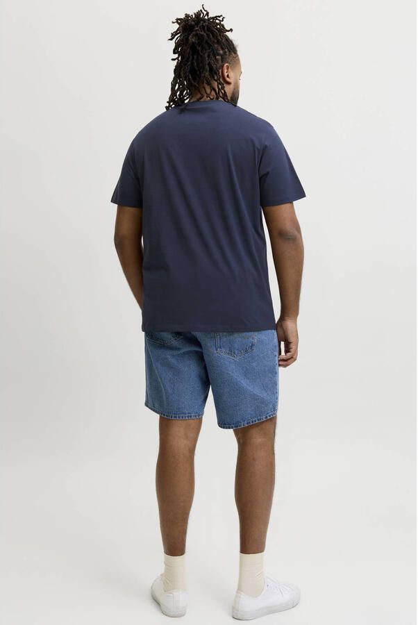 JACK & JONES PLUS SIZE regular fit T-shirt met print donkerblauw - Foto 2