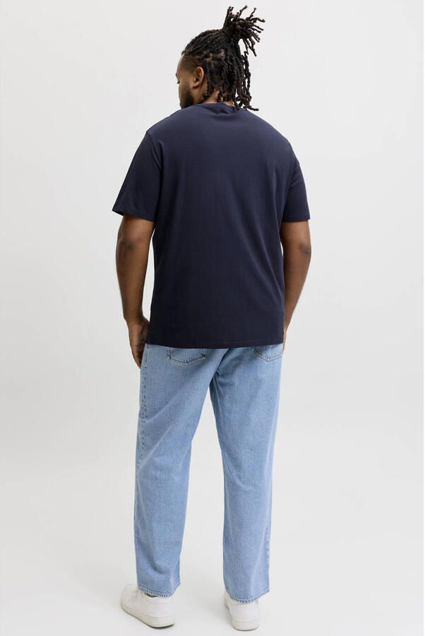 JACK & JONES PLUS SIZE regular fit T-shirt met print donkerblauw - Foto 2