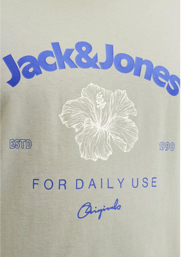 JACK & JONES PLUS SIZE regular fit T-shirt met print groen - Foto 2