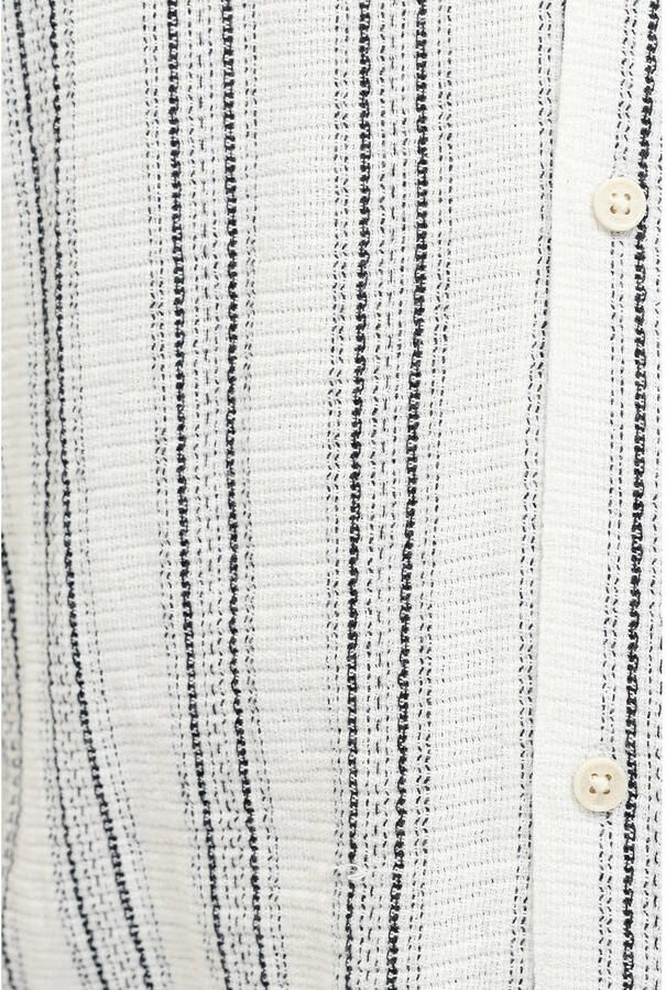 JACK & JONES PLUS SIZE regular gestreept casual overhemd met textuur Plus Size wit - Foto 3