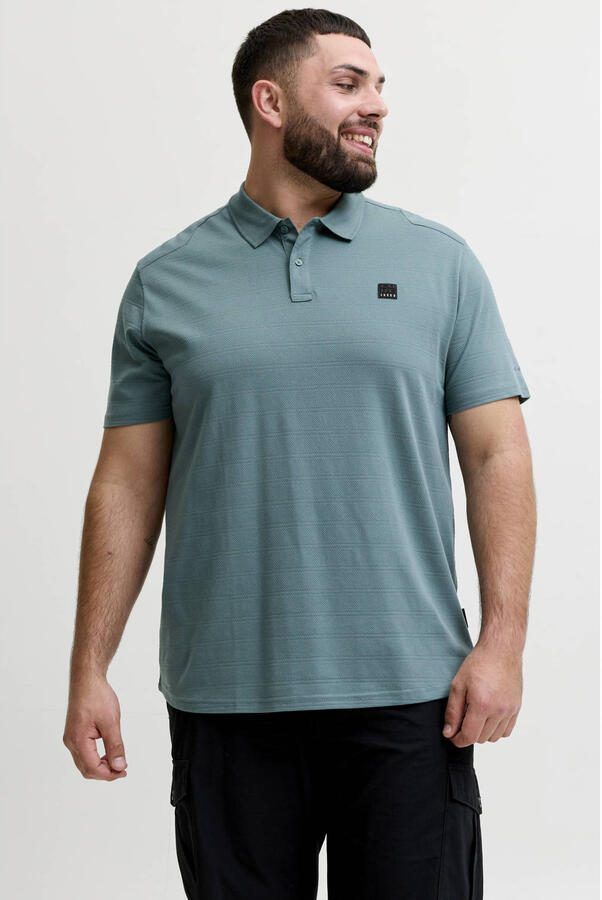 JACK & JONES PLUS SIZE regular polo blauw