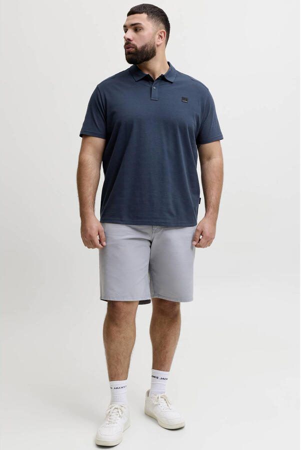 JACK & JONES PLUS SIZE regular polo blauw - Foto 3