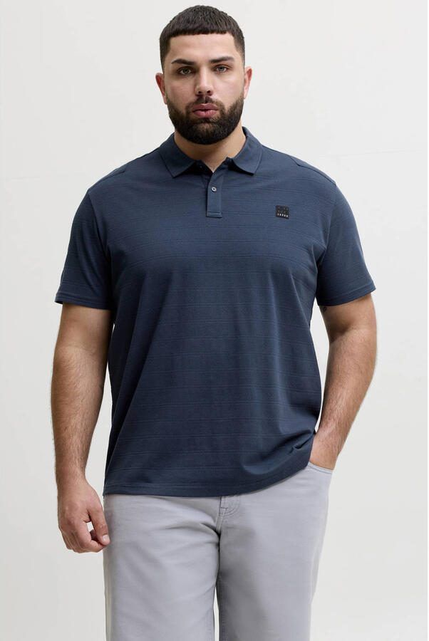 JACK & JONES PLUS SIZE regular polo blauw
