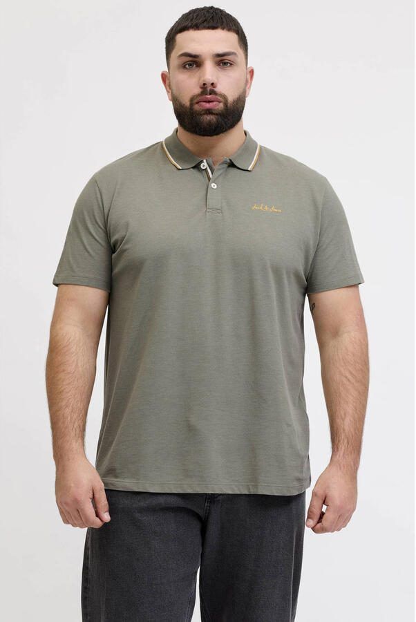 JACK & JONES PLUS SIZE regular polo groen