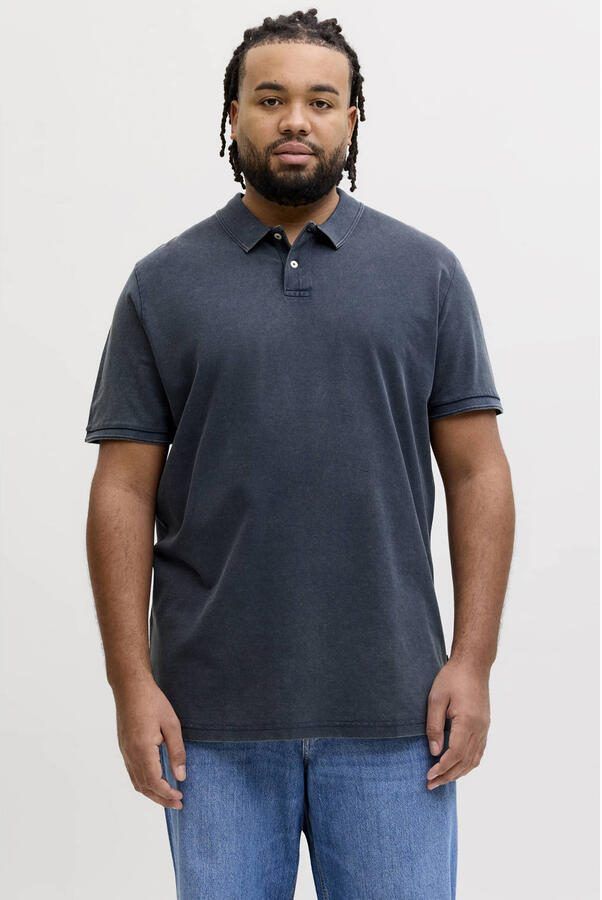 JACK & JONES PLUS SIZE regular polo Plus Size donkerblauw