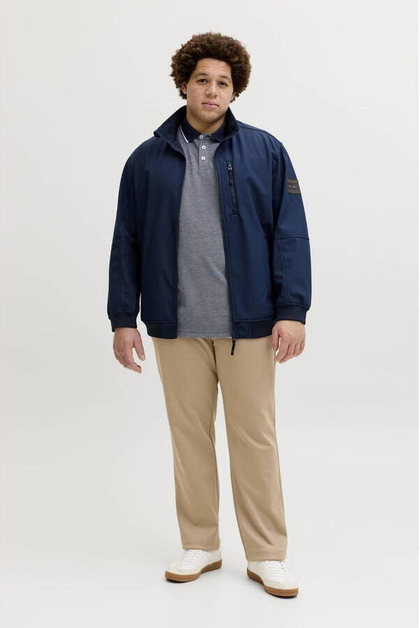 JACK & JONES PLUS SIZE regular polo Plus Size donkerblauw - Foto 3