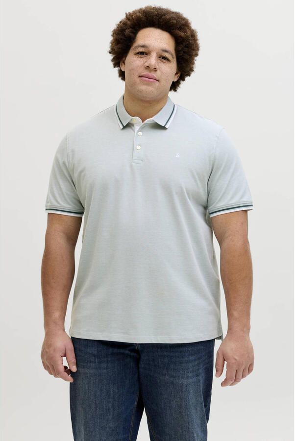 JACK & JONES PLUS SIZE regular polo Plus Size mintgroen