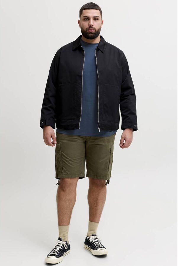 JACK & JONES PLUS SIZE regular T-shirt blauw - Foto 3