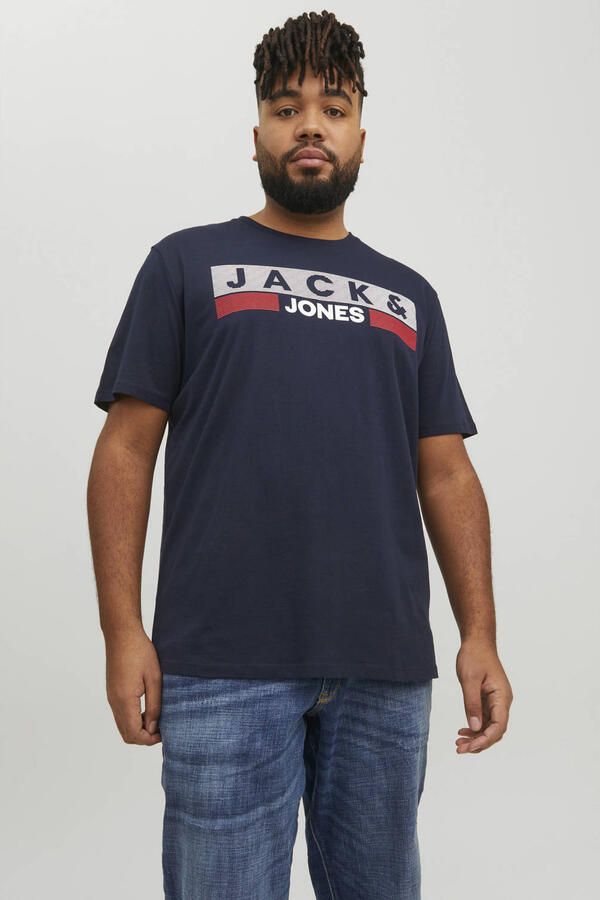 Jack & Jones PlusSize Shirt met ronde hals JJECORP LOGO TEE SS O-NECK NOOS PLS