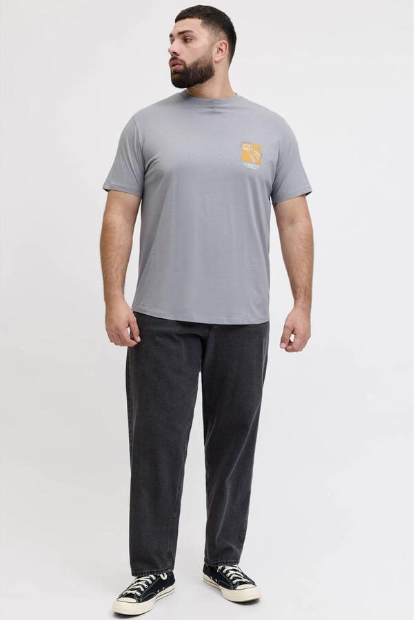 JACK & JONES PLUS SIZE regular T-shirt grijs - Foto 2