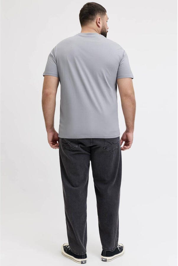 JACK & JONES PLUS SIZE regular T-shirt grijs - Foto 3
