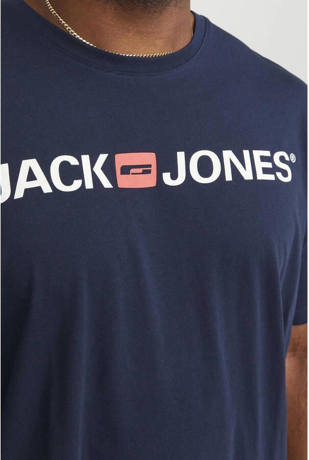 Jack & Jones PlusSize T-shirt CORP met print en comfortabele ronde hals bedrukt modieus regular fit katoen ronde hals