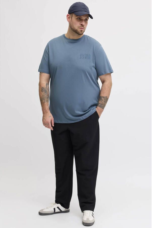 JACK & JONES PLUS SIZE regular T-shirt Plus Size blauw - Foto 3