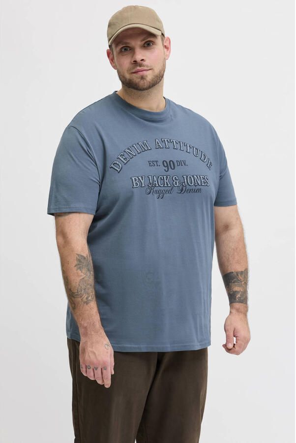JACK & JONES PLUS SIZE regular T-shirt Plus Size blauw