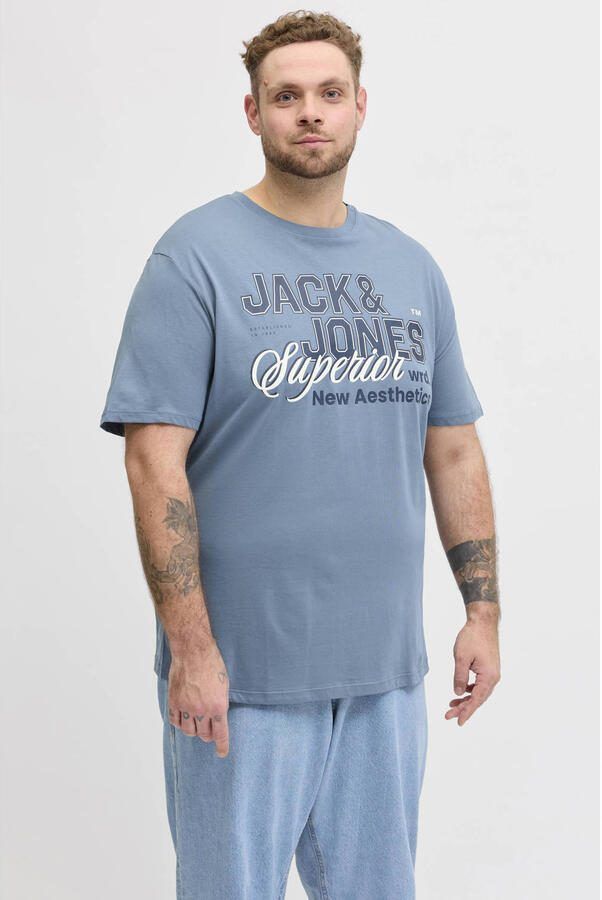 JACK & JONES PLUS SIZE regular T-shirt Plus Size blauw