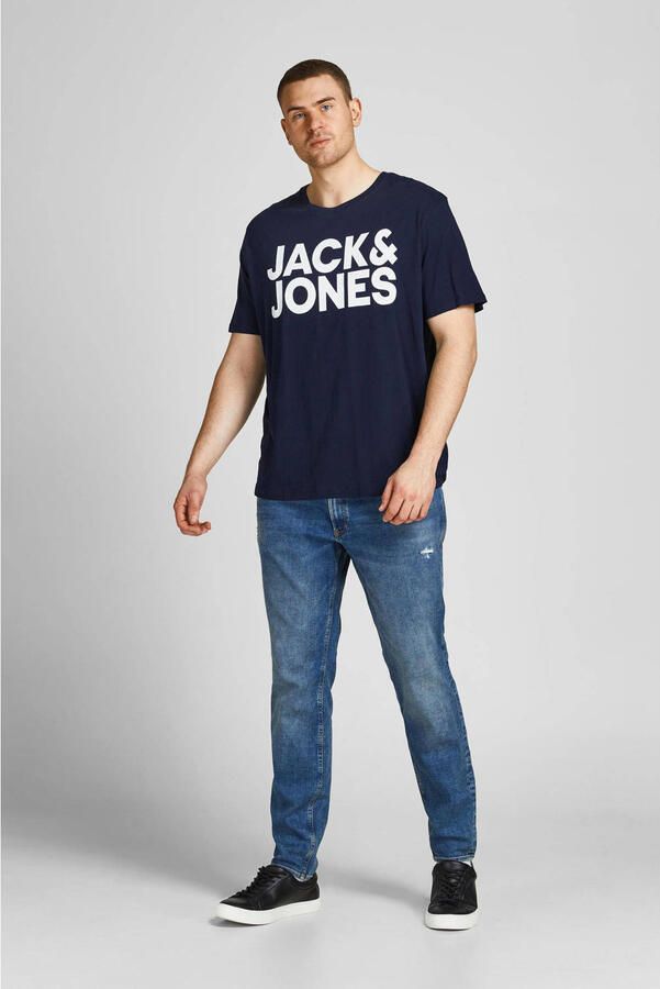 JACK & JONES PLUS SIZE regular T-shirt Plus Size donkerblauw - Foto 3