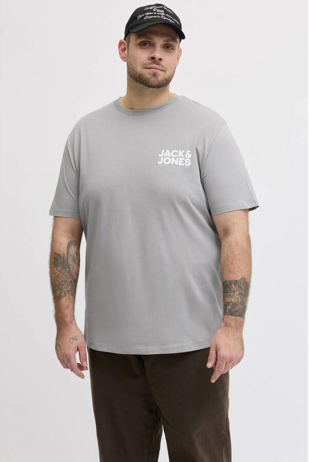 JACK & JONES PLUS SIZE regular T-shirt Plus Size grijs