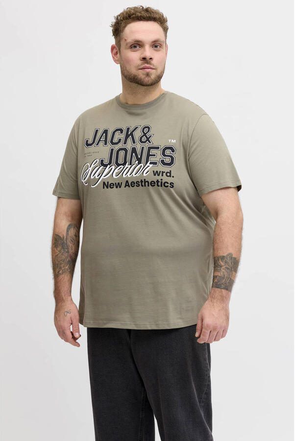 JACK & JONES PLUS SIZE regular T-shirt Plus Size groen