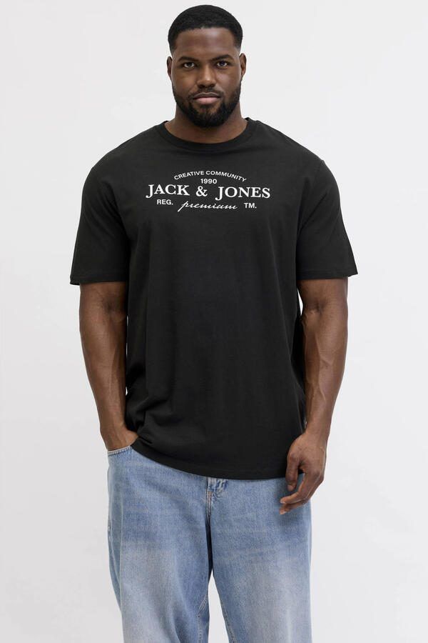 JACK & JONES PLUS SIZE regular T-shirt Plus Size multi (set van 3)