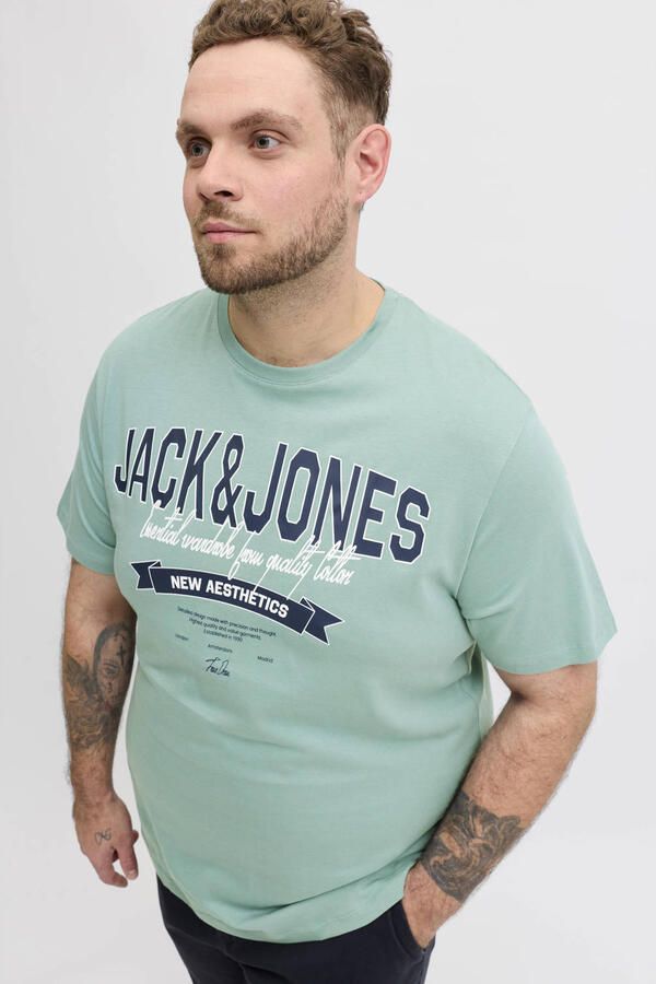 JACK & JONES PLUS SIZE regular T-shirt Plus Size turquoise - Foto 2