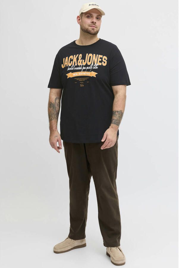 JACK & JONES PLUS SIZE regular T-shirt Plus Size zwart - Foto 3