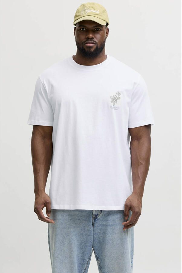JACK & JONES PLUS SIZE regular T-shirt wit