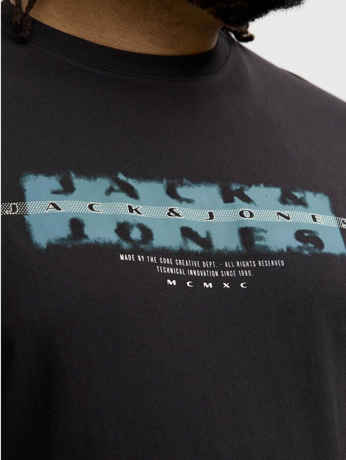 JACK & JONES PLUS SIZE regular T-shirt zwart - Foto 2