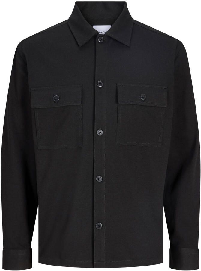 JACK & JONES PLUS SIZE relaxed fit overshirt zwart