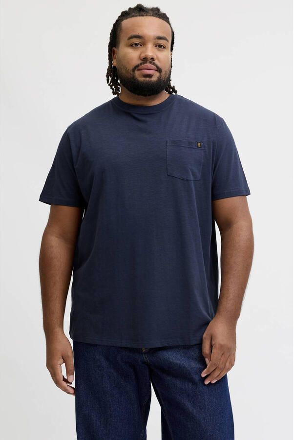 JACK & JONES PLUS SIZE relaxed fit T-shirt donkerblauw