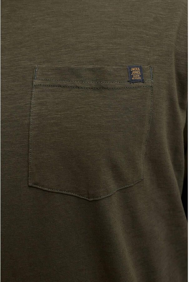 JACK & JONES PLUS SIZE relaxed fit T-shirt donkergroen - Foto 2