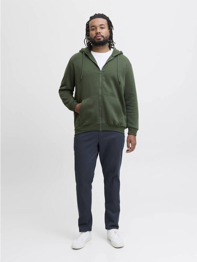 Jack & Jones Plus SIZE stoffen broek met knoop- en ritssluiting model 'MARCO'